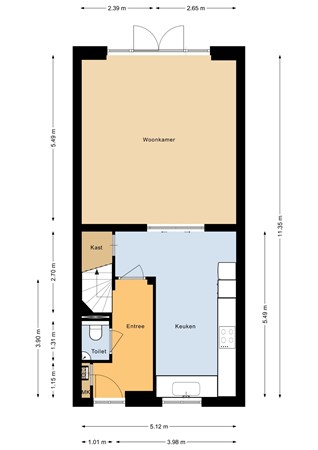 Floorplan - Polkampen 9, 3751 JC Bunschoten-Spakenburg